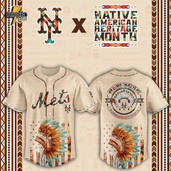 New York Mets Special Native American Day Limited Edition Jersey 2025 3D Baseball Jersey