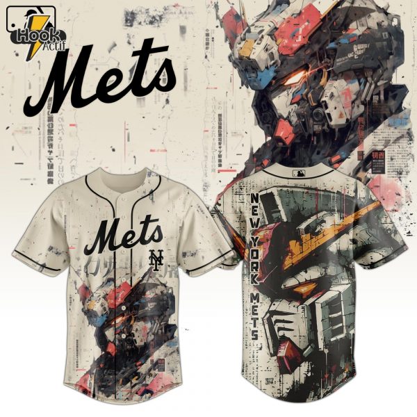New York Mets x Gundam Robot Japan Edition 2025 Special Baseball Jersey