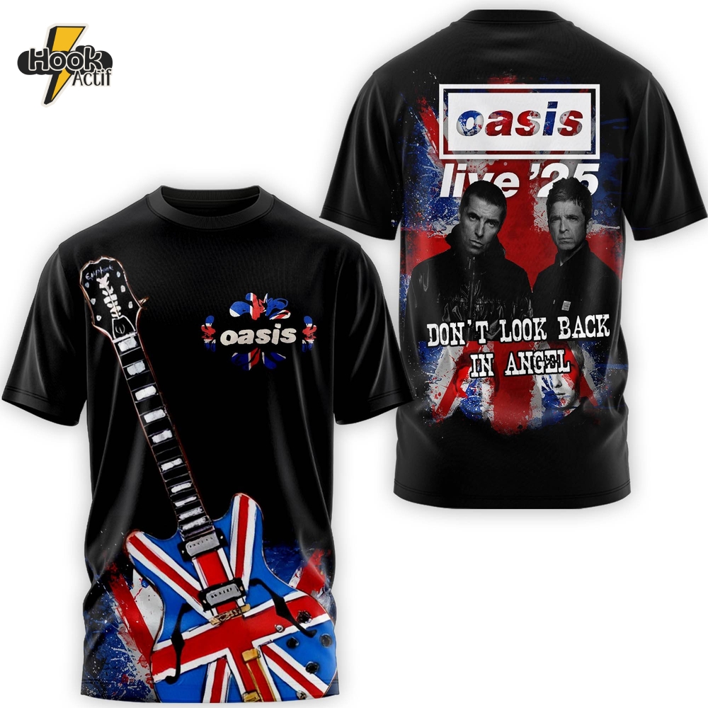 Oasis Live '25 Tour Don't Look Back Is Angel Shirt Oasis Live '25 Tour Don't Look Back Is Angel Shirt