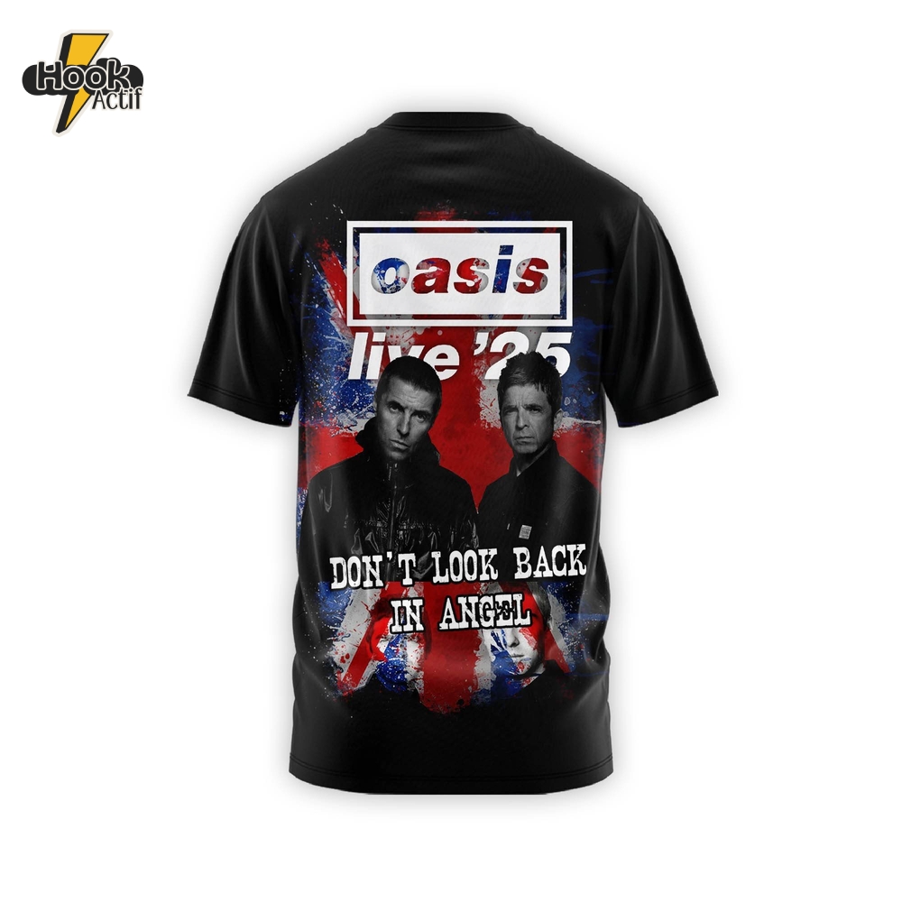 Oasis Live '25 Tour Don't Look Back Is Angel Shirt Oasis Live '25 Tour Don't Look Back Is Angel Shirt