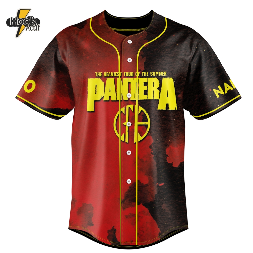 Pantera The Heaviest Tour Of The Summer 2025 Baseball Jersey Pantera The Heaviest Tour Of The Summer 2025 Baseball Jersey