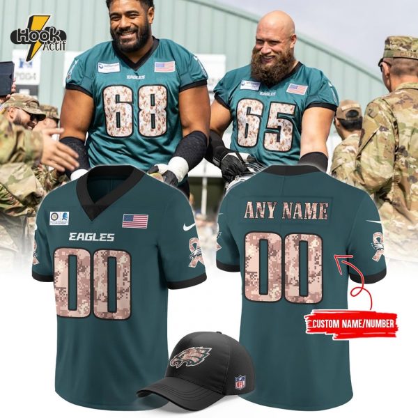 Philadelphia Eagles 2025 Military Appreciation Day Football Jersey - Green