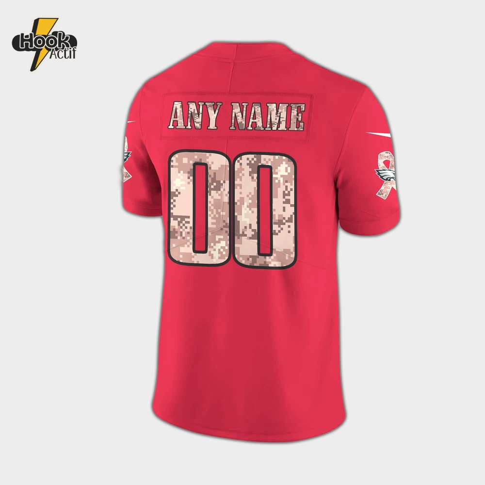 Philadelphia Eagles 2025 Military Appreciation Day Football Jersey - Red Philadelphia Eagles 2025 Military Appreciation Day Football Jersey - Red