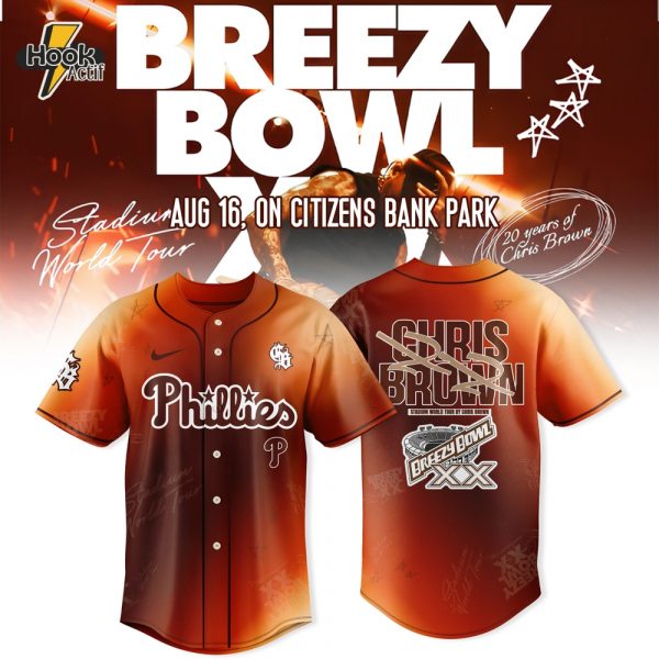 Philadelphia Phillies x Breezy Bowl XX Tour 2025 Special Baseball Jersey