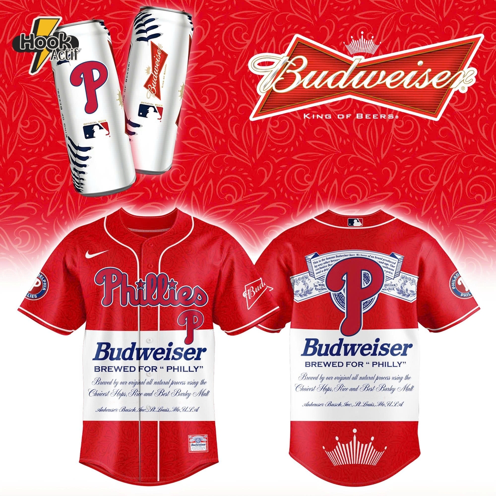 Philadelphia Phillies x Budweiser Version 2025 Special Baseball Jersey Philadelphia Phillies x Budweiser Version 2025 Special Baseball Jersey