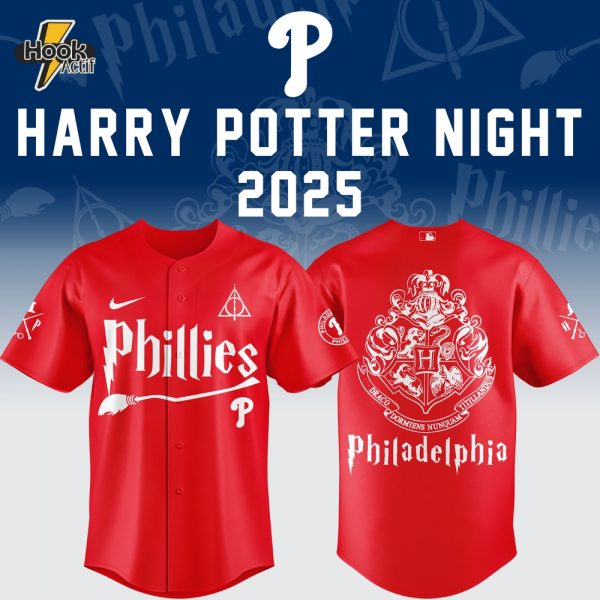 Philadelphia Phillies x Harry Potter Night 2025 Red Jersey