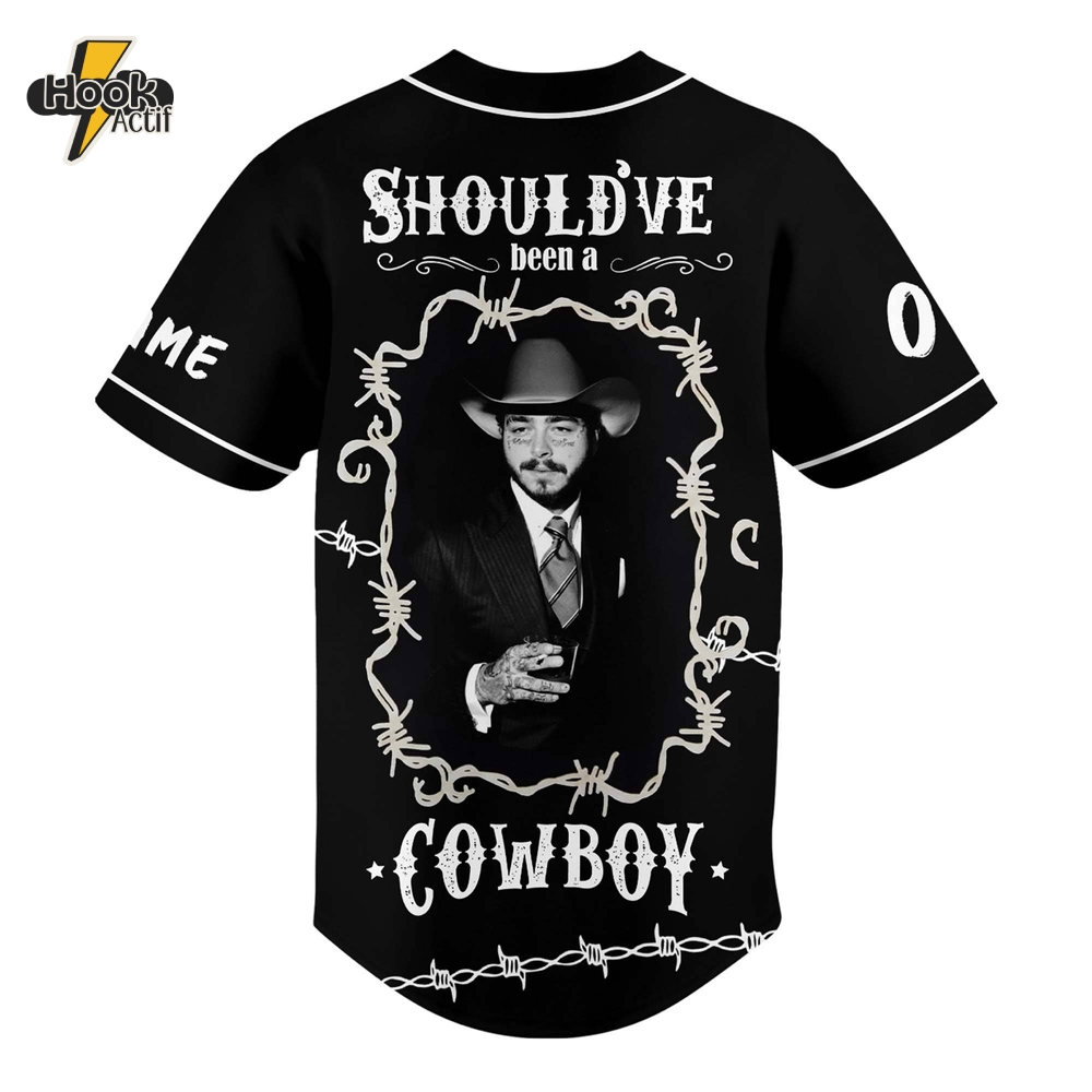 Post Malone Should've Been a Cowboy 2025 Baseball Jersey Post Malone Should've Been a Cowboy 2025 Baseball Jersey