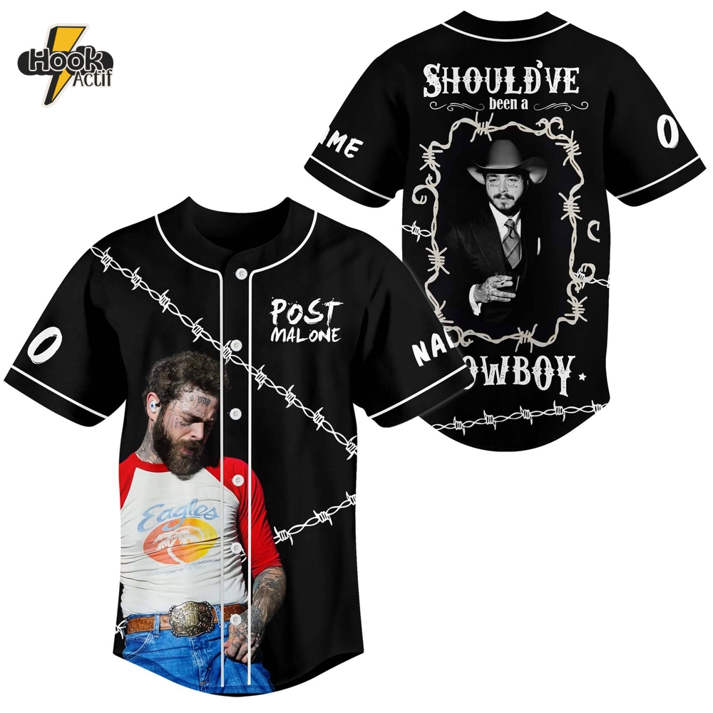 Post Malone Should've Been a Cowboy 2025 Baseball Jersey Post Malone Should've Been a Cowboy 2025 Baseball Jersey