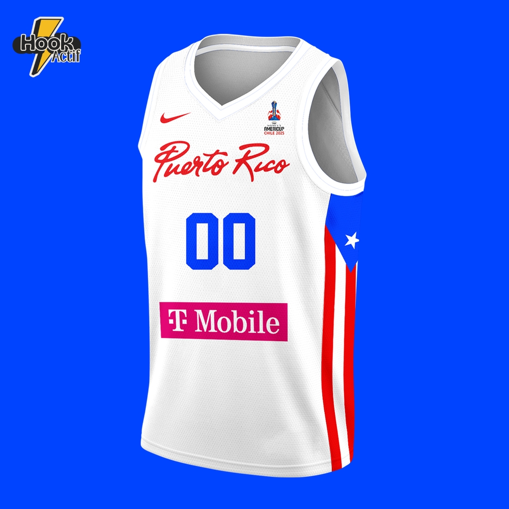 Puerto Rico Basketball Team Limited Edition 2025 White Basketball Jersey Puerto Rico Basketball Team Limited Edition 2025 White Basketball Jersey