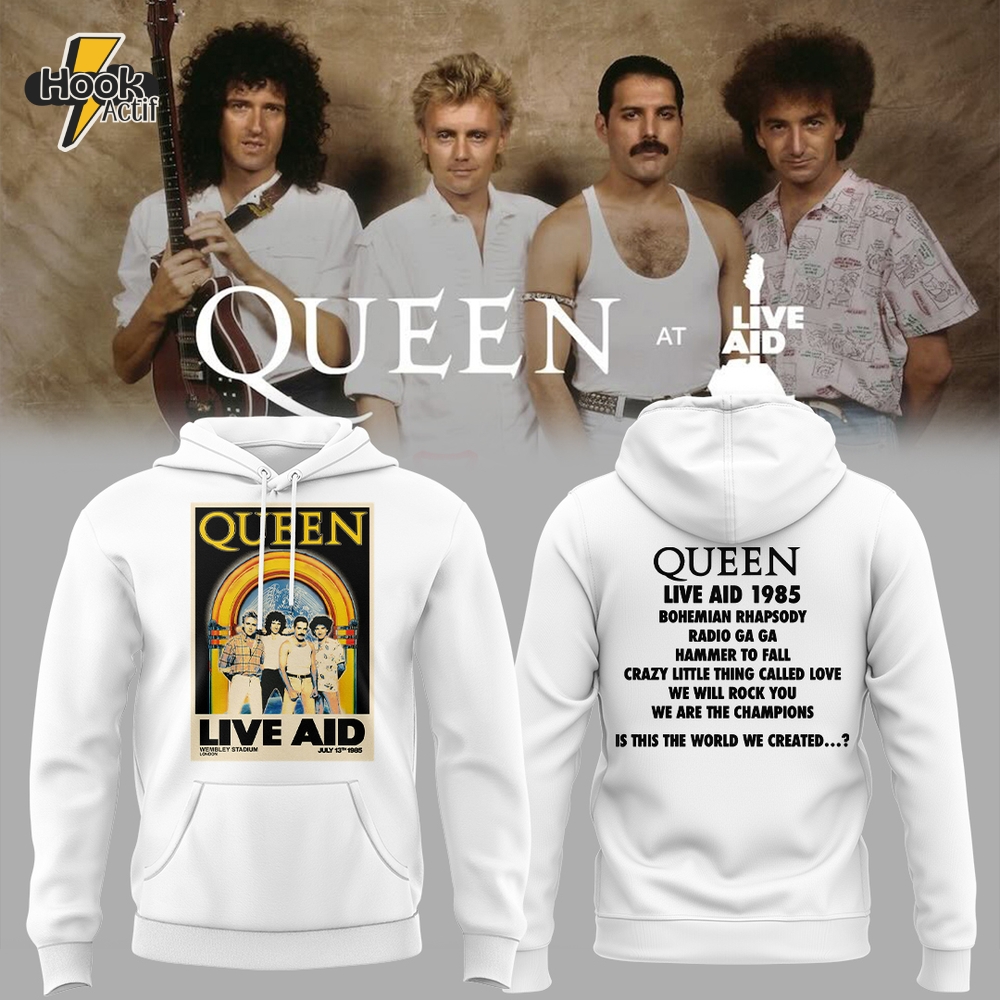 Queen Live Aid Limited Edition Hoodie Queen Live Aid Limited Edition Hoodie