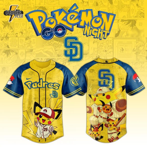 San Diego Padres x Pokémon GO Night 2025 Limited Edition Jersey