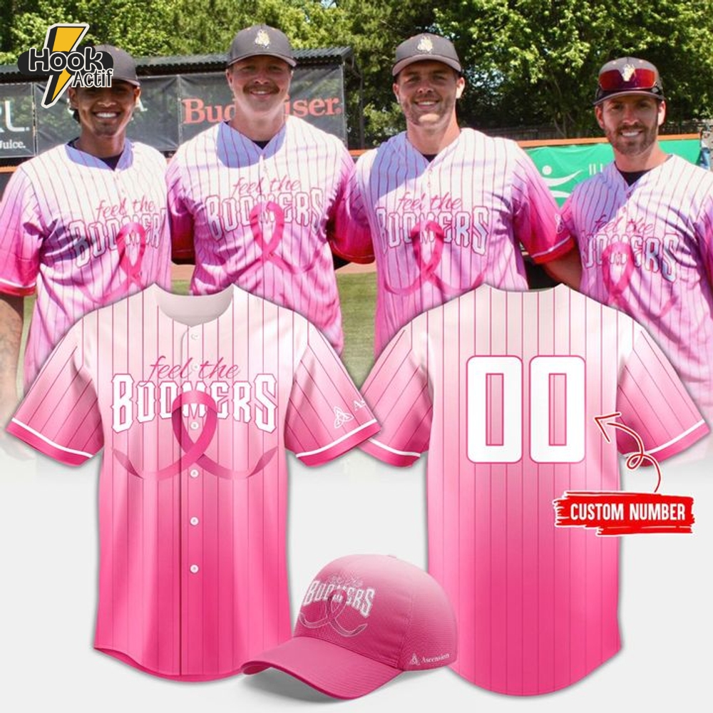 Schaumburg Boomers Cancer Awareness Personalized Baseball Jersey Schaumburg Boomers Cancer Awareness Personalized Baseball Jersey