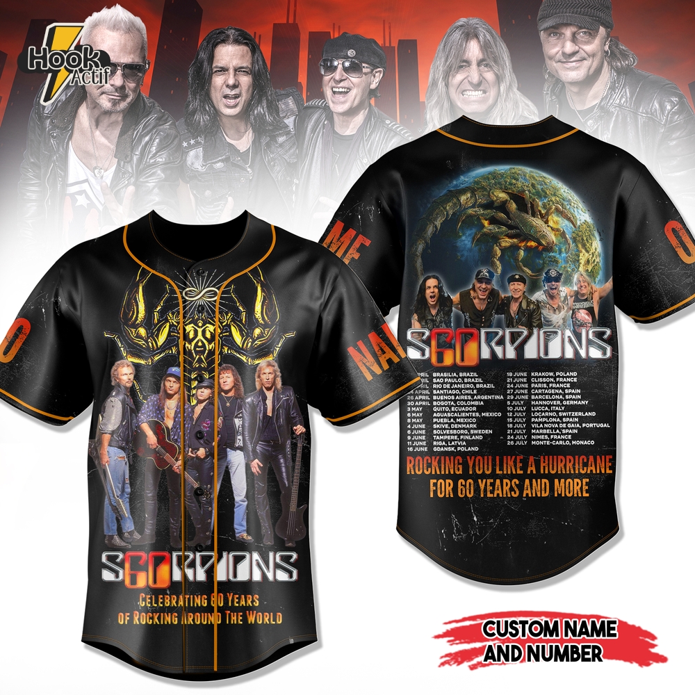 Scorpions Celebrating 60 Years of Rockin Around The World Jersey Scorpions Celebrating 60 Years of Rockin Around The World Jersey