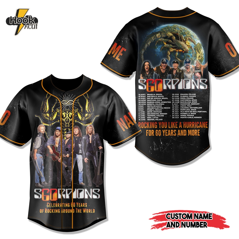Scorpions Celebrating 60 Years of Rockin Around The World Jersey Scorpions Celebrating 60 Years of Rockin Around The World Jersey