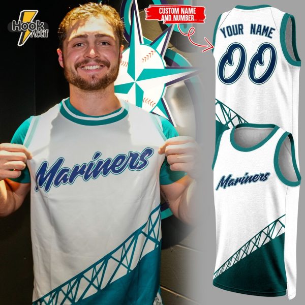 Seattle Mariners Custom Basketball Jersey-Limited Edition