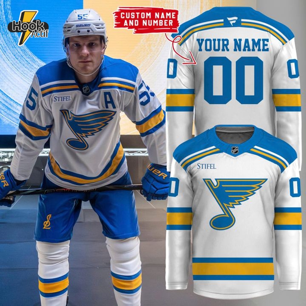 St. Louis Blues "Remixed Remastered Reborn" Special New 2025 Hockey Jersey - White St. Louis Blues "Remixed Remastered Reborn" Special New 2025 Hockey Jersey - White