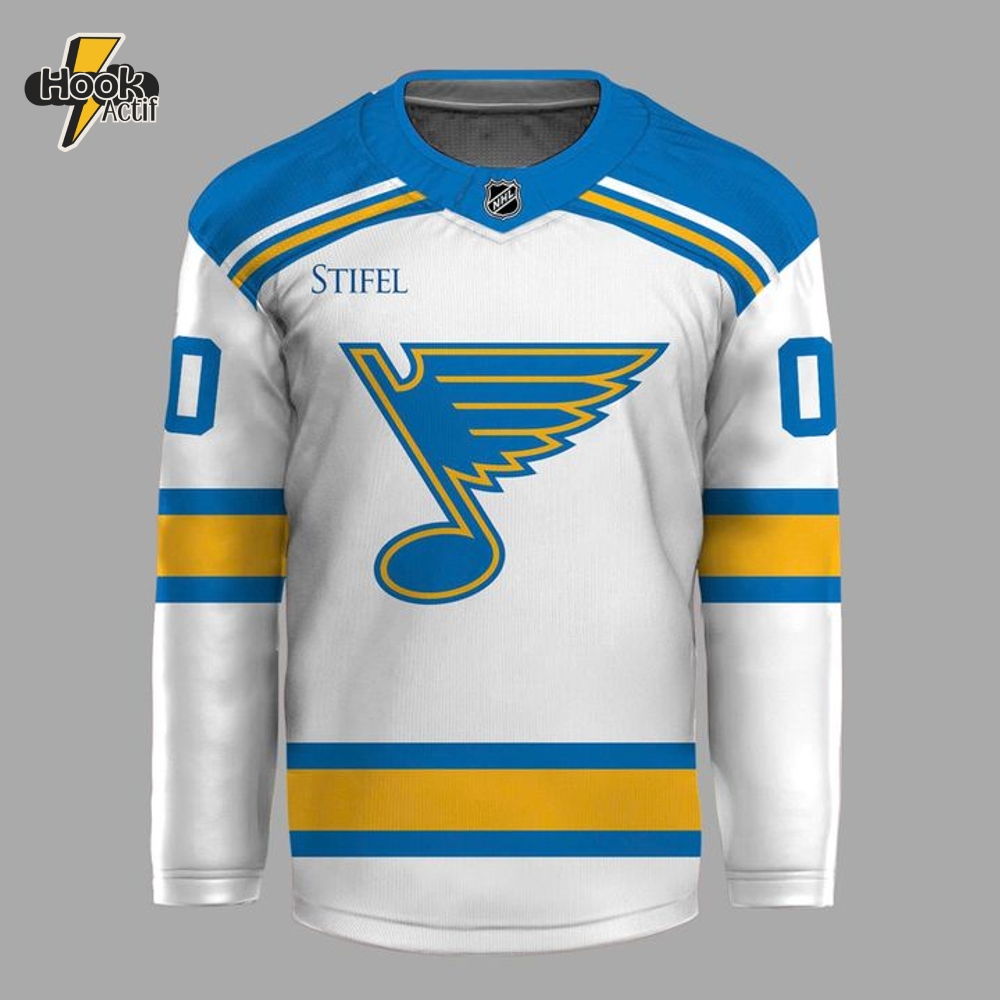 St. Louis Blues "Remixed Remastered Reborn" Special New 2025 Hockey Jersey - White St. Louis Blues "Remixed Remastered Reborn" Special New 2025 Hockey Jersey - White