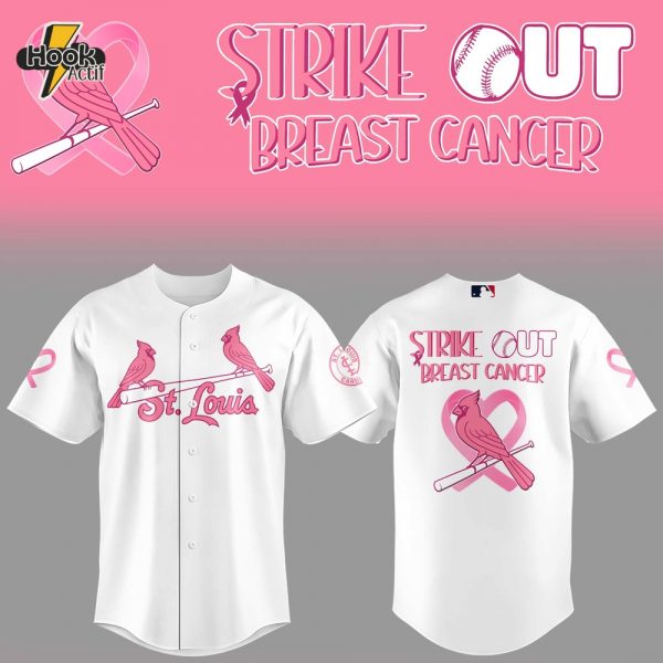 St. Louis Cardinals Strike Out Cancer Special White Baseball Jersey