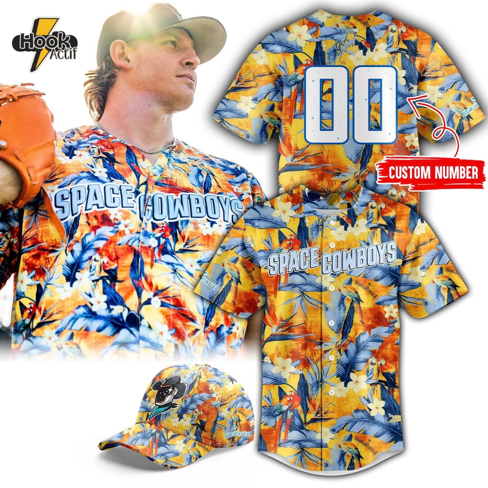 Sugar Land Space Cowboys Margaritaville Night 2025 Custom Baseball Jersey Sugar Land Space Cowboys Margaritaville Night 2025 Custom Baseball Jersey