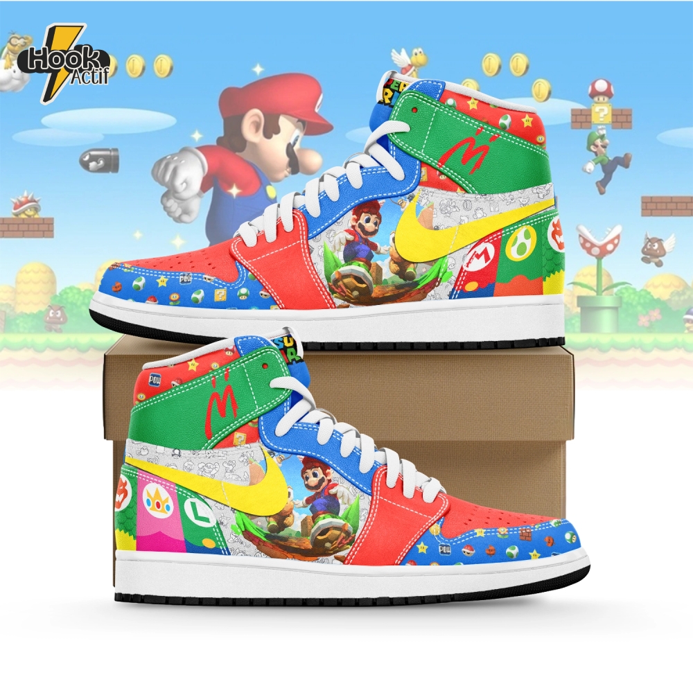 Super Mario Limited Edition Air Jordan 1 Shoes
