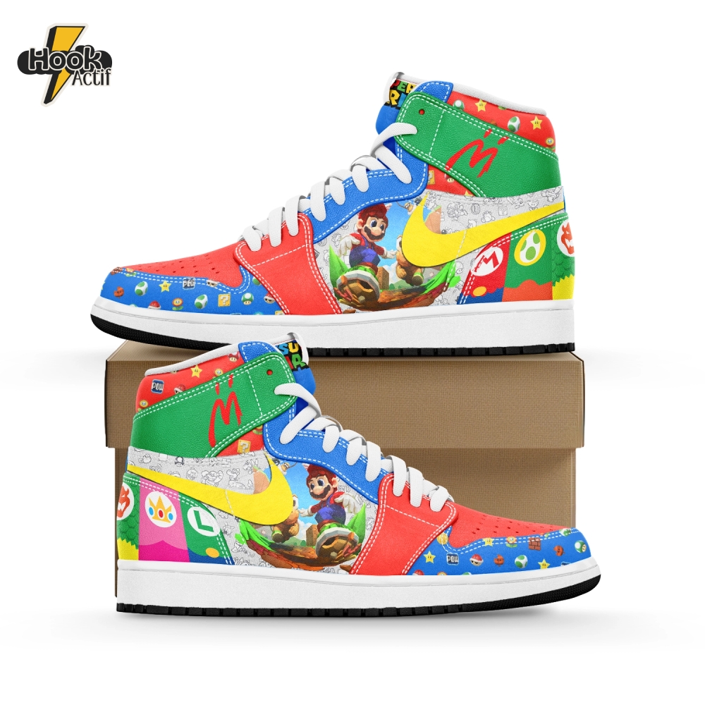 Super Mario Limited Edition Air Jordan 1 Shoes