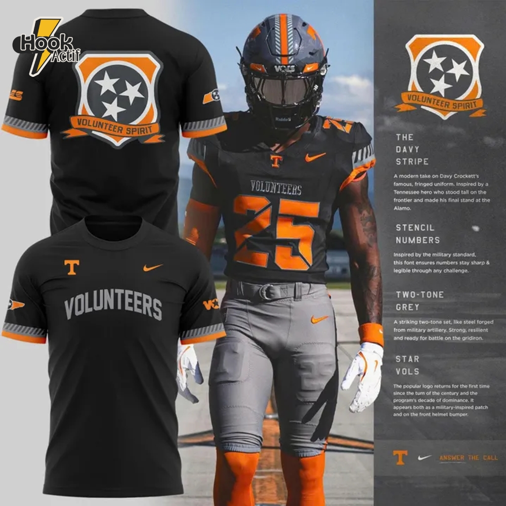 Tennessee Volunteers Smoke Grey Volunteer Spirit Shirt Tennessee Volunteers Smoke Grey Volunteer Spirit Shirt