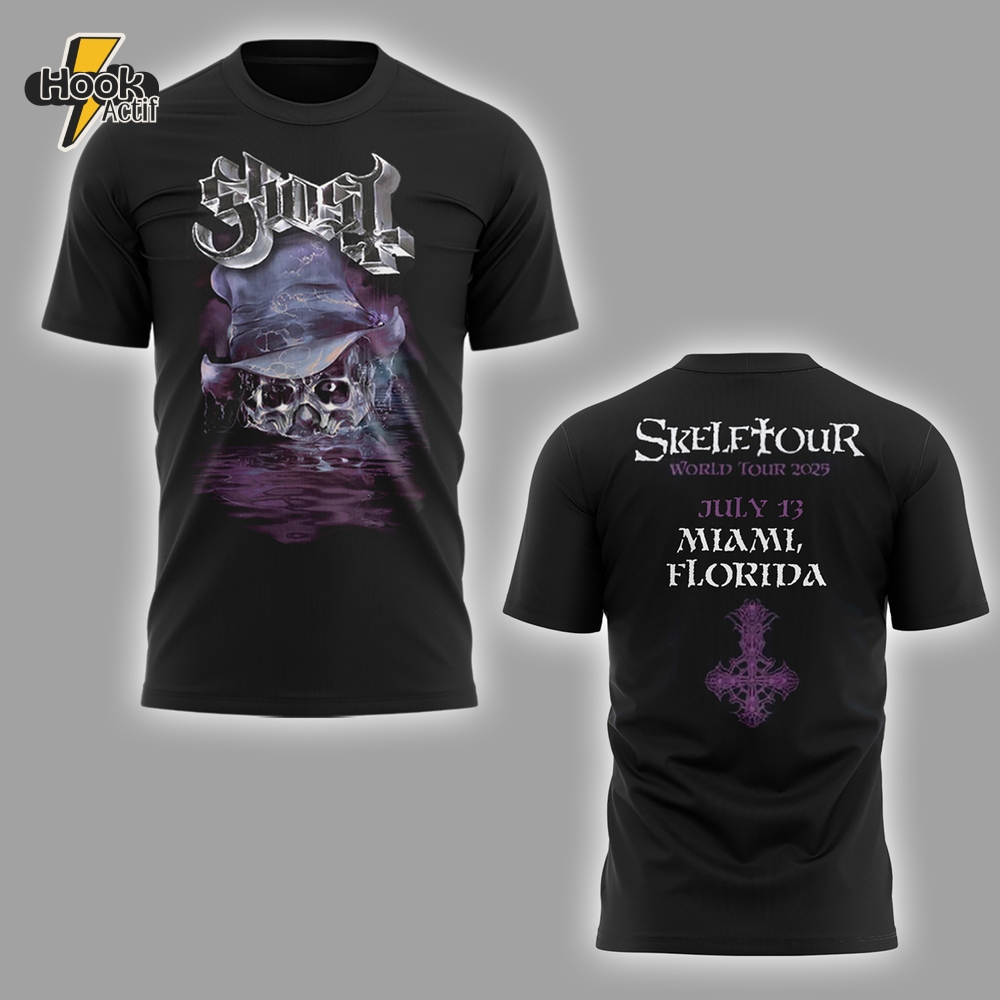 The Band Ghost "The SKELETOUR" Miami Tour Shirt The Band Ghost "The SKELETOUR" Miami Tour Shirt