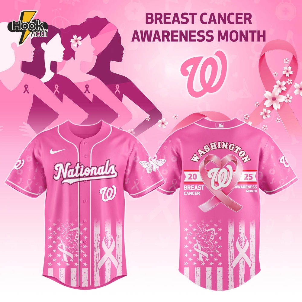 Washington Nationals MLB x Breast Cancer Awareness Month Jersey 2025 Washington Nationals MLB x Breast Cancer Awareness Month Jersey 2025