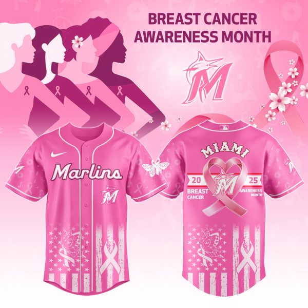 Miami Marlins MLB x Breast Cancer Awareness Month Jersey 2025