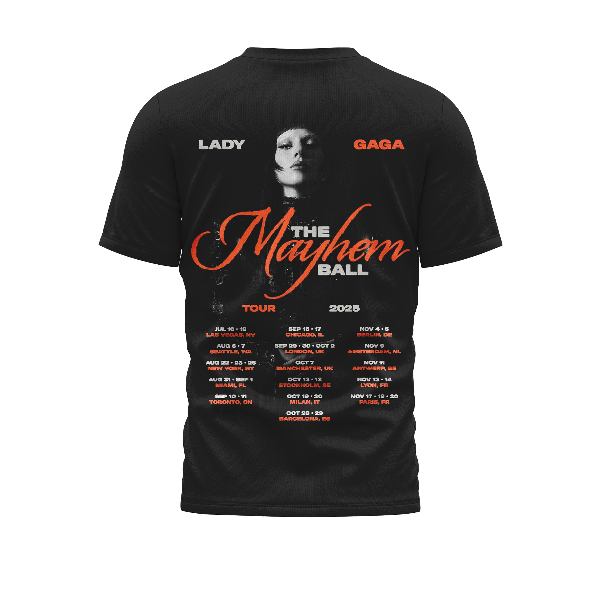Lady Gaga The Mayhem Ball Tour 2025/26 Tee Lady Gaga The Mayhem Ball Tour 2025/26 Tee