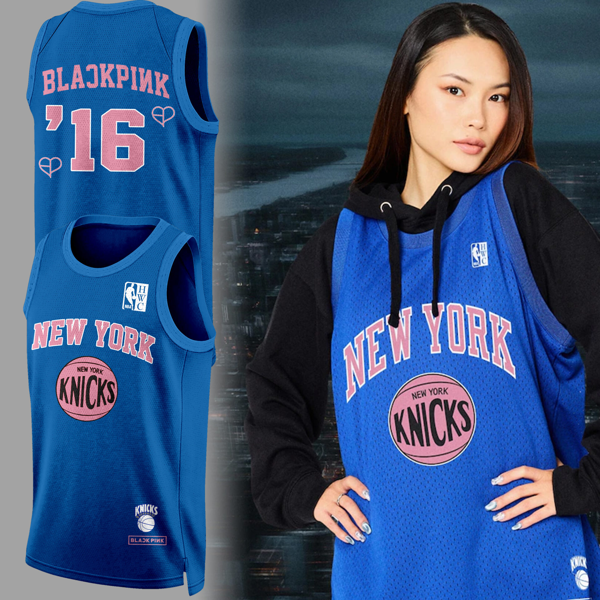 New York Knicks x Blackpink 2025 World Tour Basketball Jersey New York Knicks x Blackpink 2025 World Tour Basketball Jersey