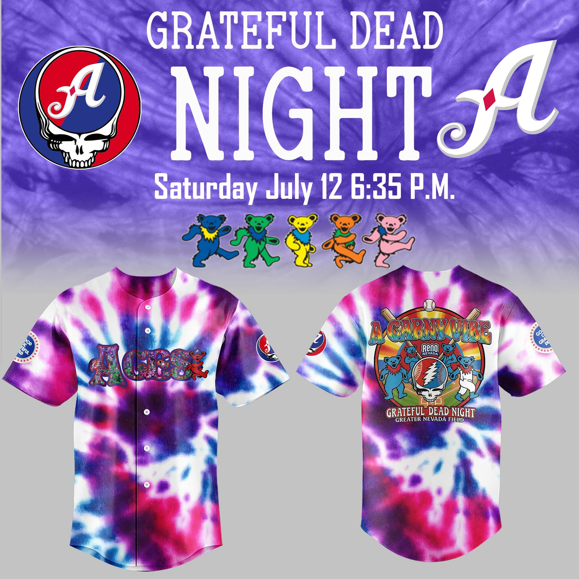 Reno Aces x Grateful Night Limited Edition Jersey Reno Aces x Grateful Night Limited Edition Jersey