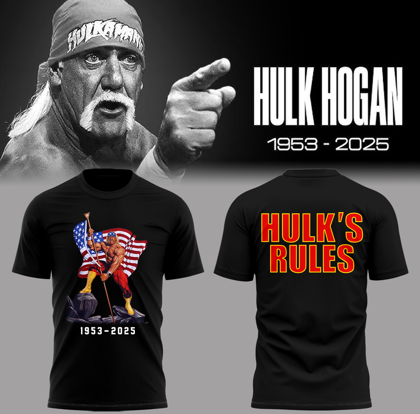 WWE Hulk Hogan 1953-2025 T-shirt