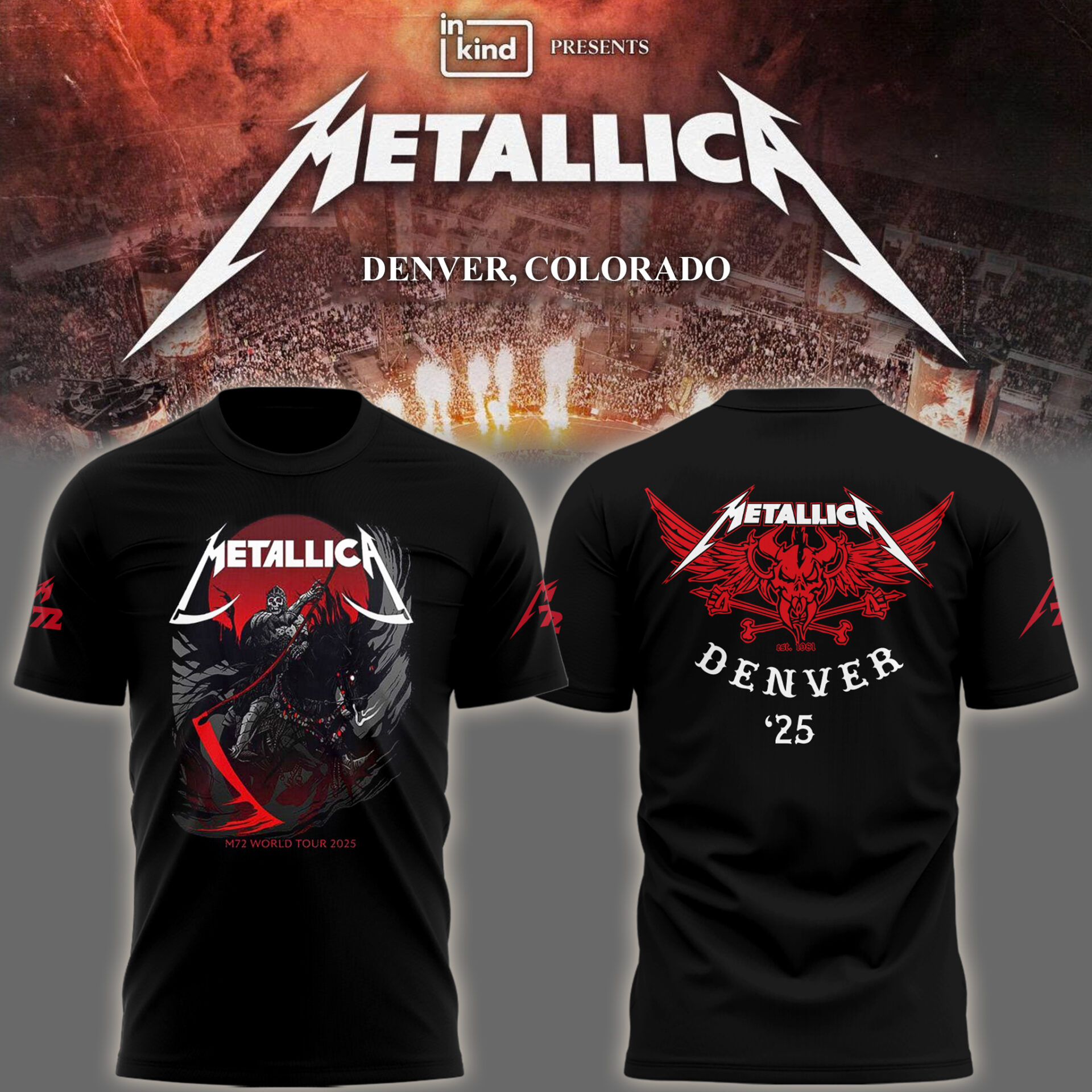 Limited Edition MTLC #M72Denver Concert27 Black TShirt Limited Edition MTLC #M72Denver Concert27 Black TShirt