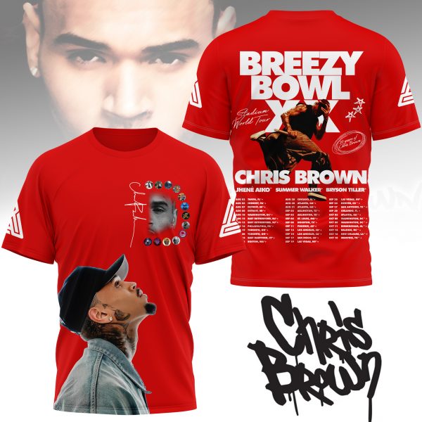 Chris Brown "Breezy Bowl XX" Stadium World Tour Shirt
