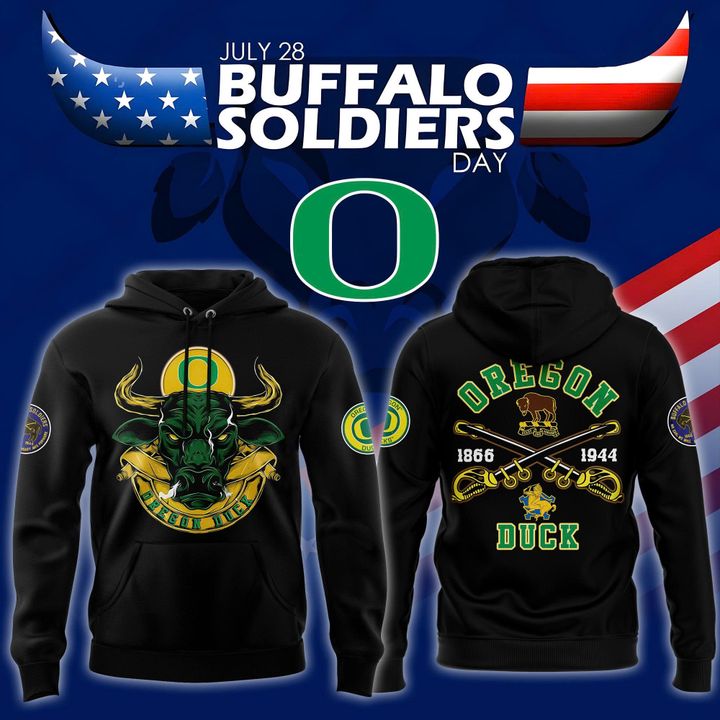 Oregon Ducks 2025 Buffalo Soldier Day Special Hoodie Oregon Ducks 2025 Buffalo Soldier Day Special Hoodie