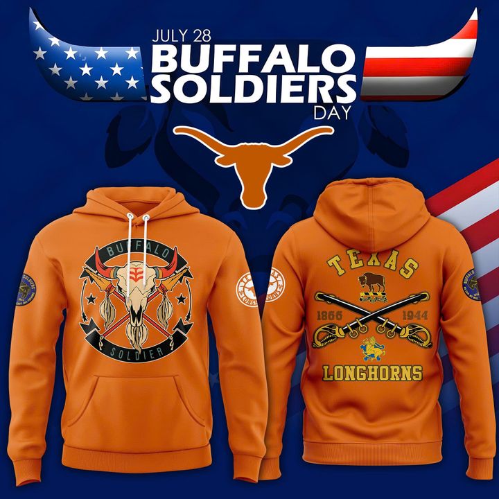 Texas Longhorns 2025 Buffalo Soldier Day Special Hoodie Texas Longhorns 2025 Buffalo Soldier Day Special Hoodie