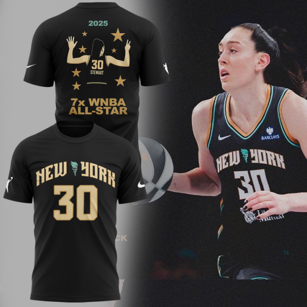 New York Liberty Breanna Stewart 7x WNBA All-Star Special Shirt