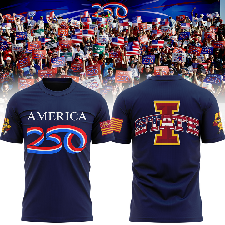 Iowa State Cyclones "AMERICAN 250" Special Black Tee Iowa State Cyclones "AMERICAN 250" Special Black Tee