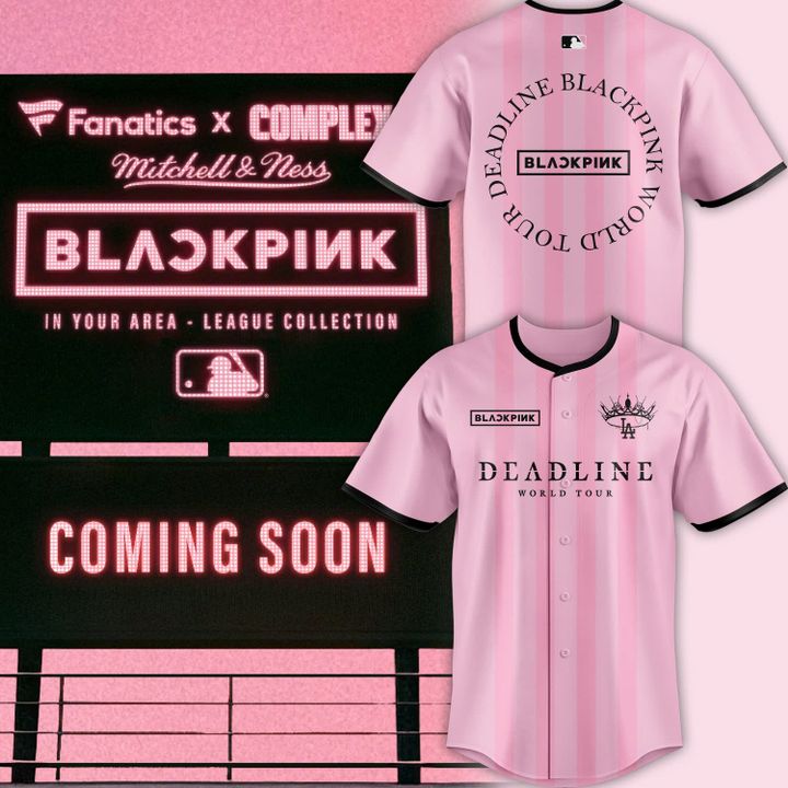 Los Angeles Dodgers x Blackpink Deadline World Tour 2025 Special Pink Baseball Jersey Los Angeles Dodgers x Blackpink Deadline World Tour 2025 Special Pink Baseball Jersey