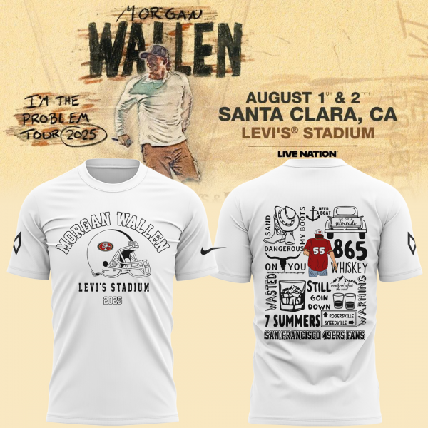 San Francisco 49ers NFL x Morgan Wallen White T-shirt