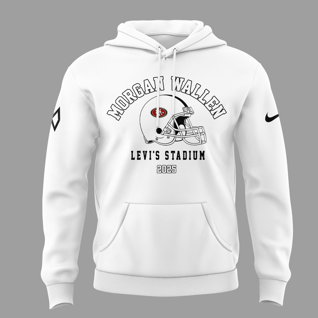 San Francisco 49ers NFL x Morgan Wallen White Hoodie San Francisco 49ers NFL x Morgan Wallen White Hoodie