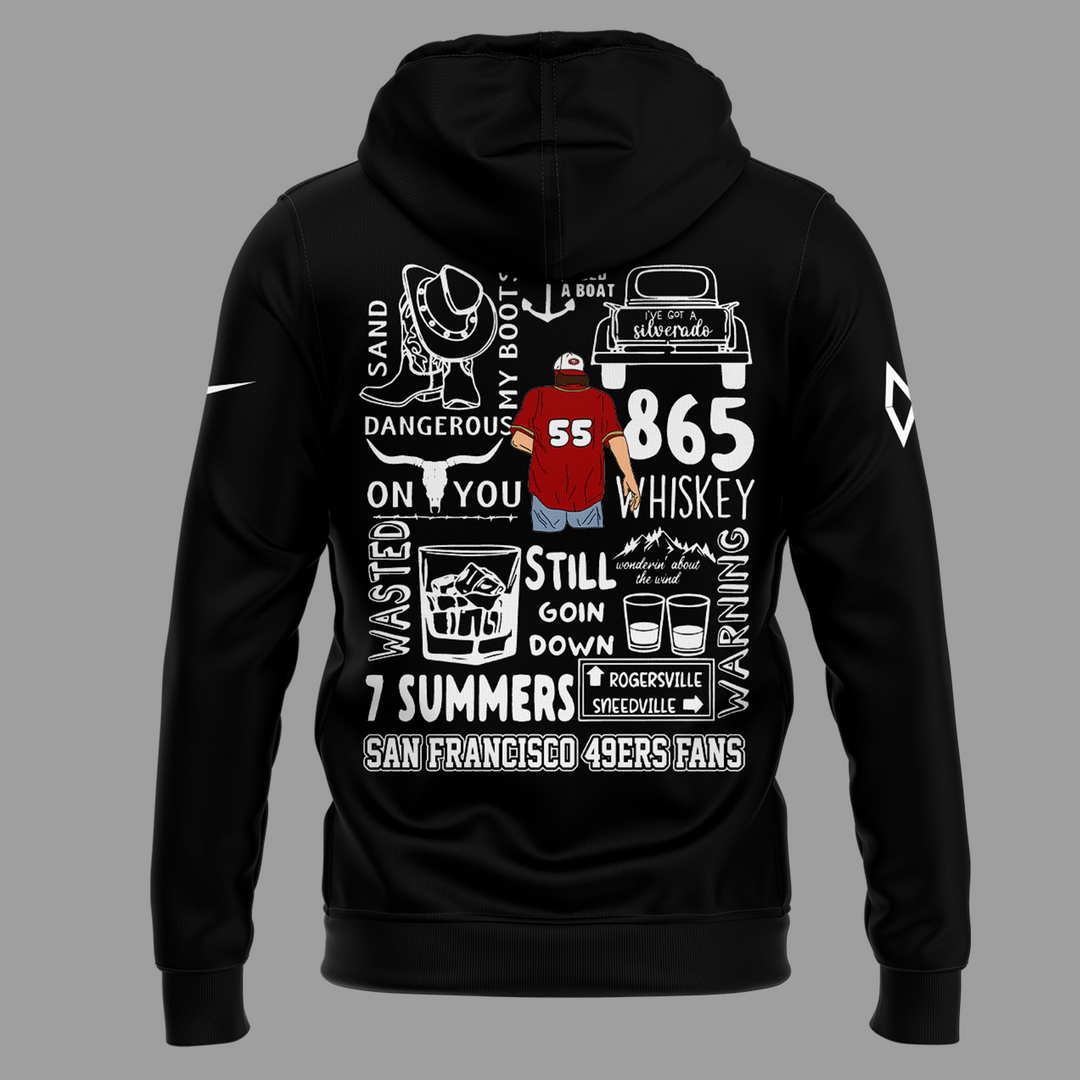San Francisco 49ers NFL x Morgan Wallen Black Hoodie San Francisco 49ers NFL x Morgan Wallen Black Hoodie