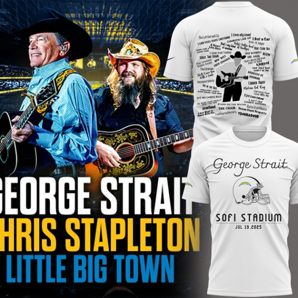 George Strait x Los Angeles Chargers Sofi Stadium 2025 White Shirt