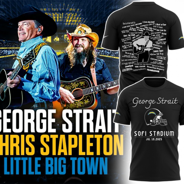 George Strait x Los Angeles Chargers Sofi Stadium 2025 Black Shirt