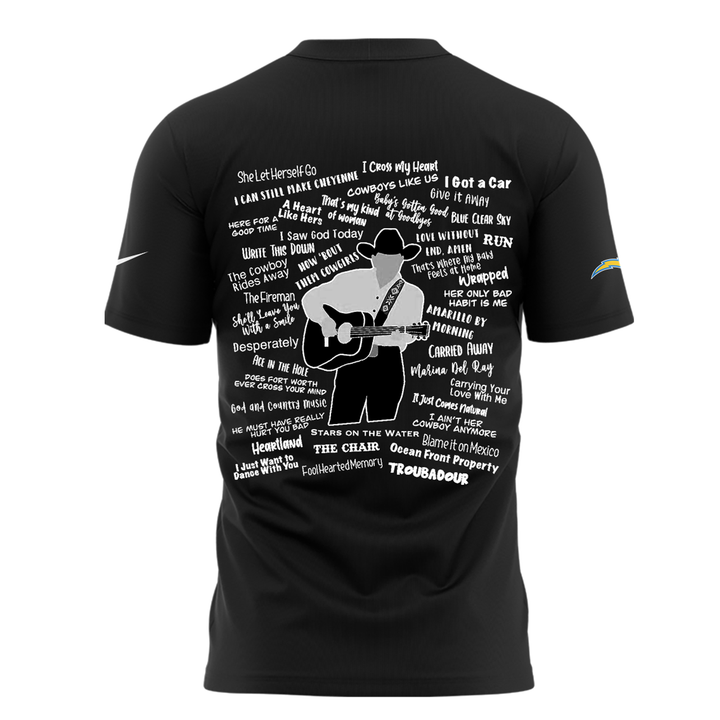 George Strait x Los Angeles Chargers Sofi Stadium 2025 Black Shirt George Strait x Los Angeles Chargers Sofi Stadium 2025 Black Shirt