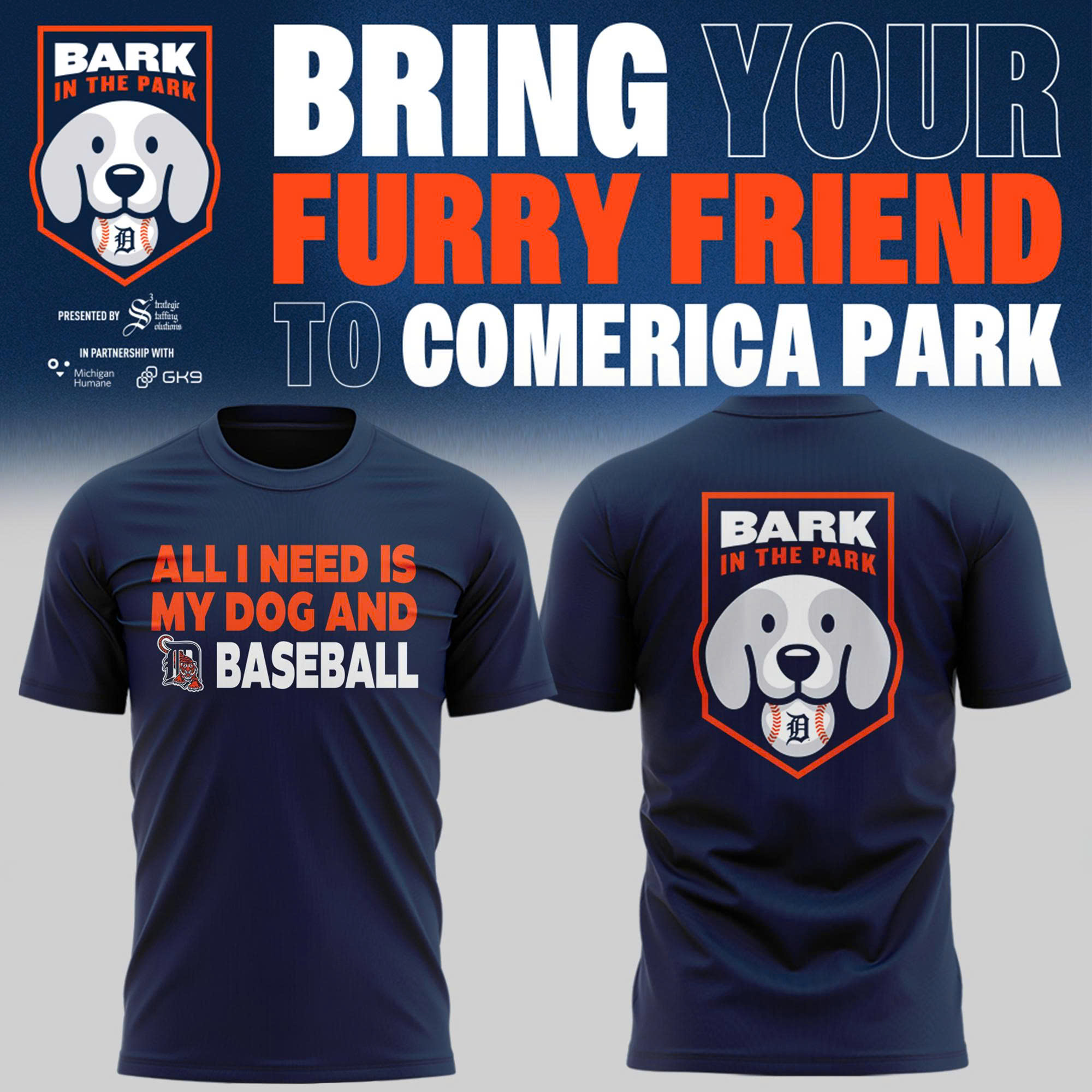 Detroit Tigers Bark In The Park Gift For Fans 2025 Shirt Detroit Tigers Bark In The Park Gift For Fans 2025 Shirt
