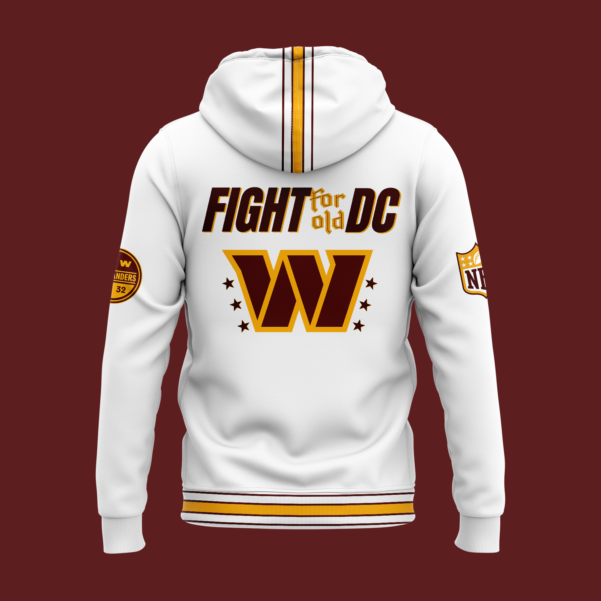 Washington Commanders Super Bowl Era 2025 "Fit for Old DC" Special Hoodie Washington Commanders Super Bowl Era 2025 "Fit for Old DC" Special Hoodie