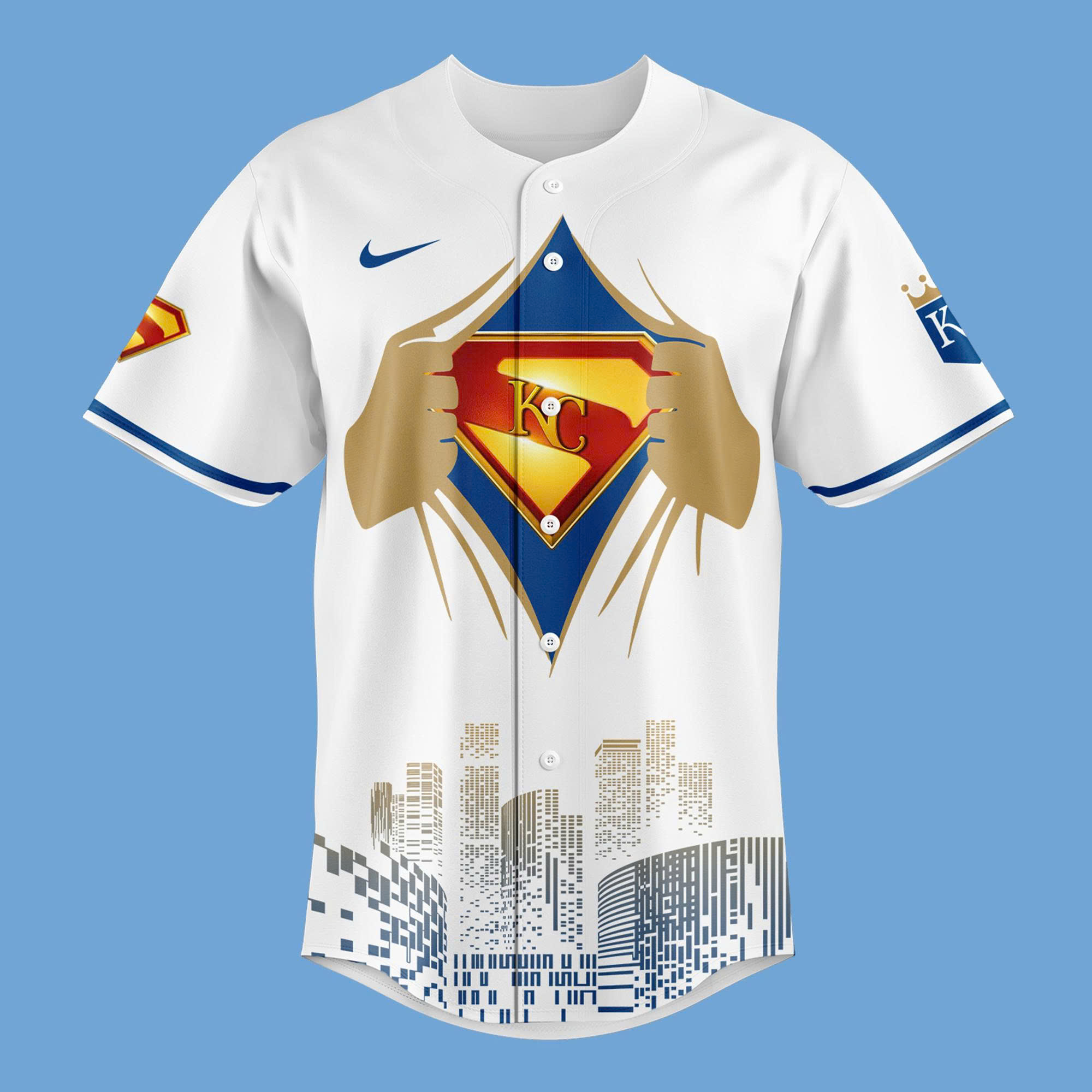 Kansas City Royals x Superman Night 2025 Custom Baseball Jersey Kansas City Royals x Superman Night 2025 Custom Baseball Jersey