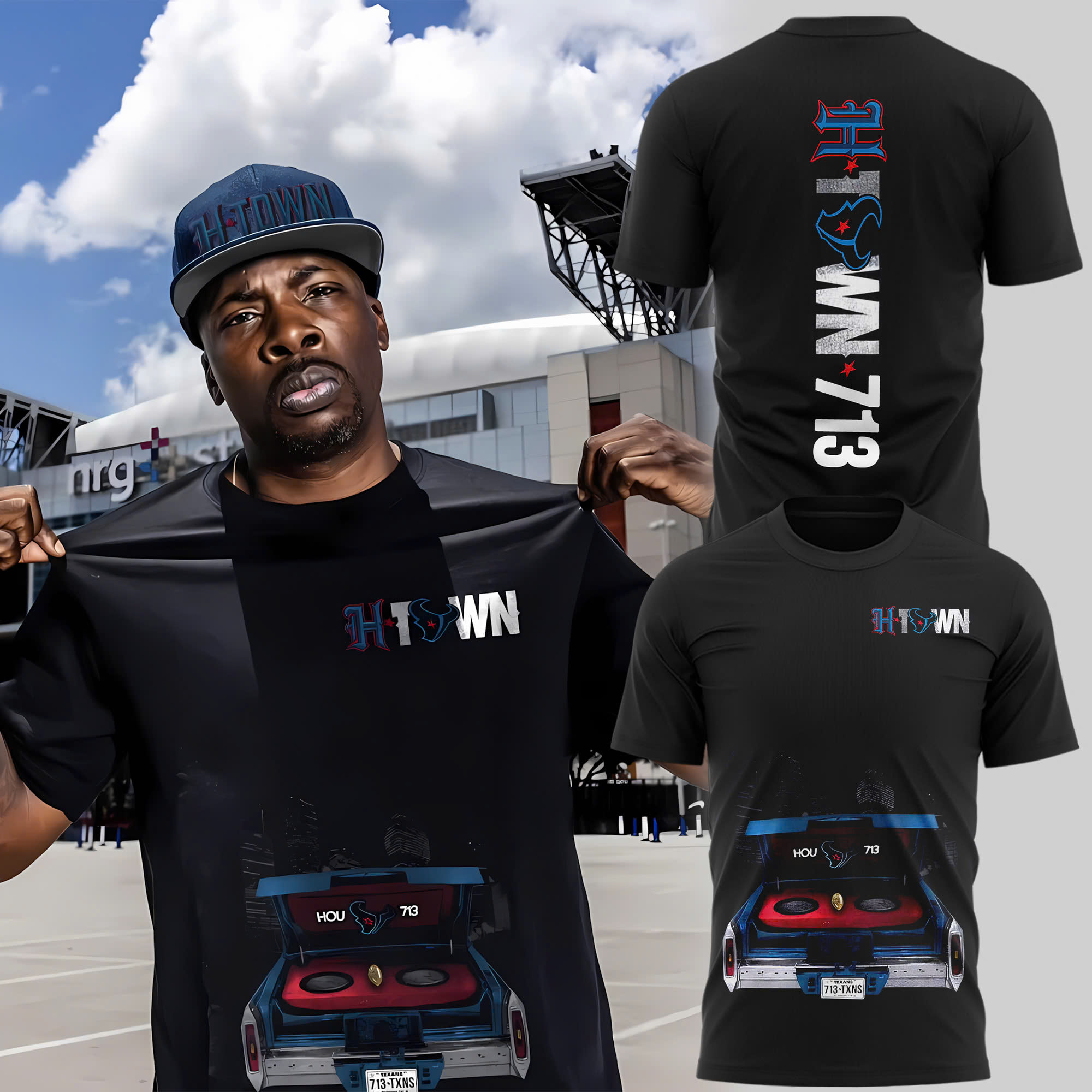 Houston Texans Special New 713 Day H-Town Tee Houston Texans Special New 713 Day H-Town Tee
